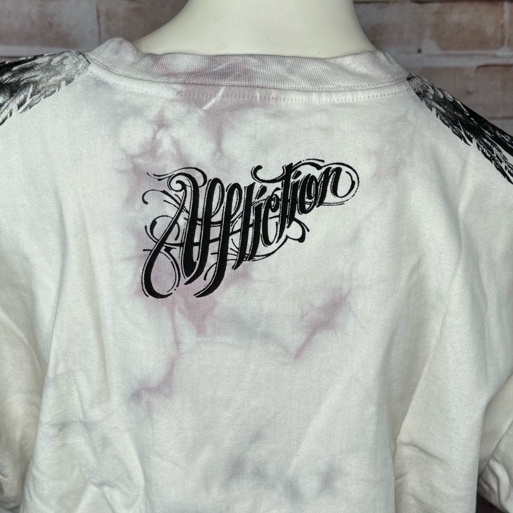 Affliction Women’s Crop Top Tie-Dye Sweatshirt -Size: Large -NWT - Picture 11 of 14